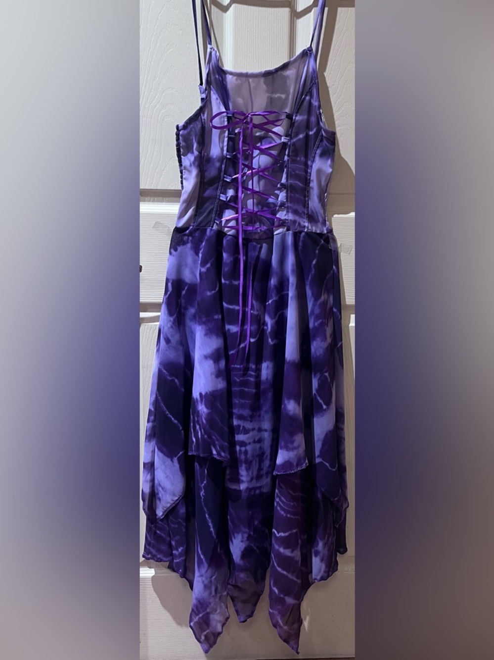 Purple Asymmetrical Dress, Size Medium - Picture 1 of 4